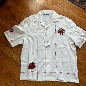 NWT Mens Linen Zara shirt